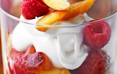 Raspberry And Peach Trifle