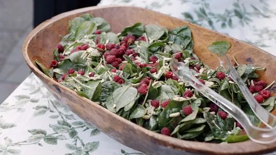 Raspberry And Spinach Salad