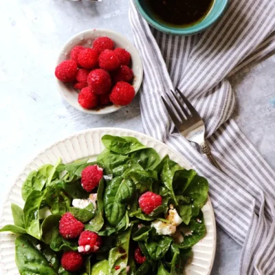 Raspberry And Spinach Salad