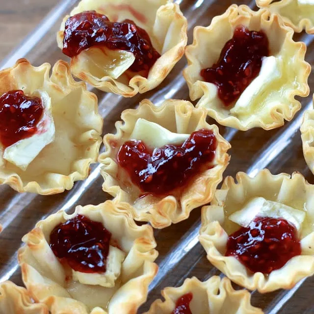 Raspberry & Brie Cocktail Sandwiches