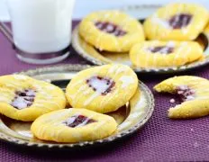 Raspberry Filled Almond Shortbread With