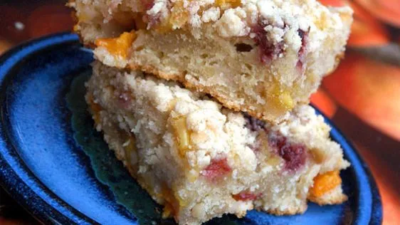 Raspberry- Marzipan Coffee Cake