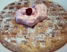 Raspberry Sour Cream Waffles