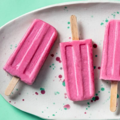 Raspberry Yogurt Ice Pops