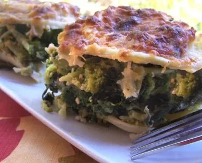 Ravioli Baked With Broccoli And Spinach