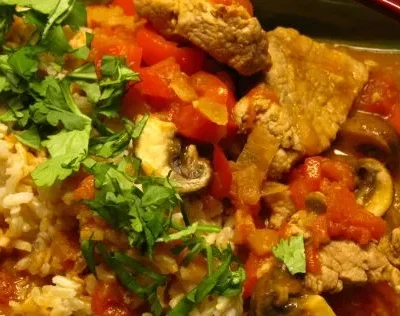 Red Curry Pork With Peppers