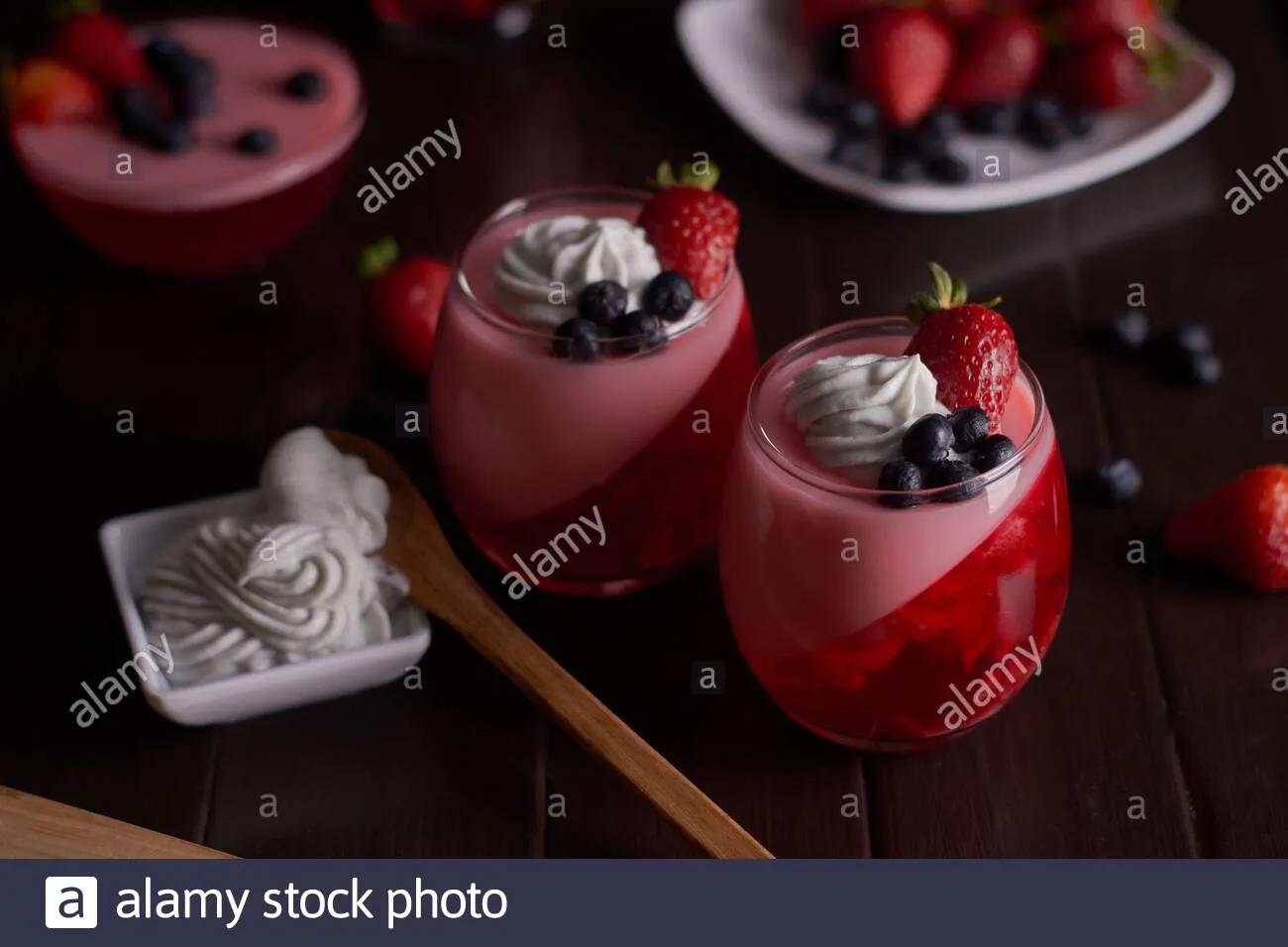 Red Fruit Jelly Dessert