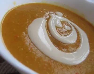 Red Lentil Stew With Yogurt Sauce