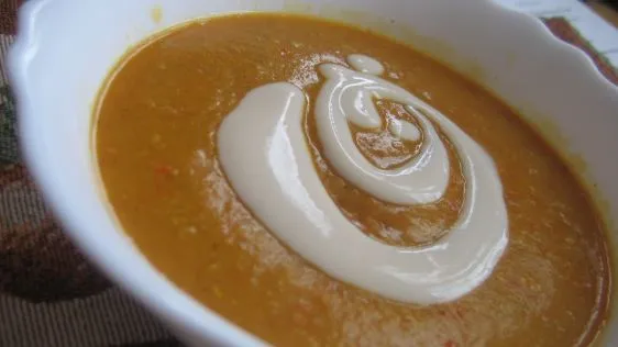 Red Lentil Stew With Yogurt Sauce