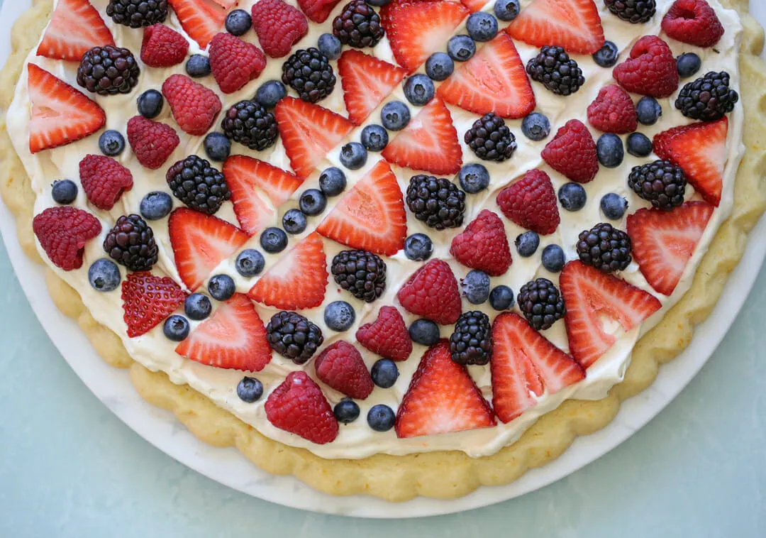 Red White + Blue Fruit Pizza