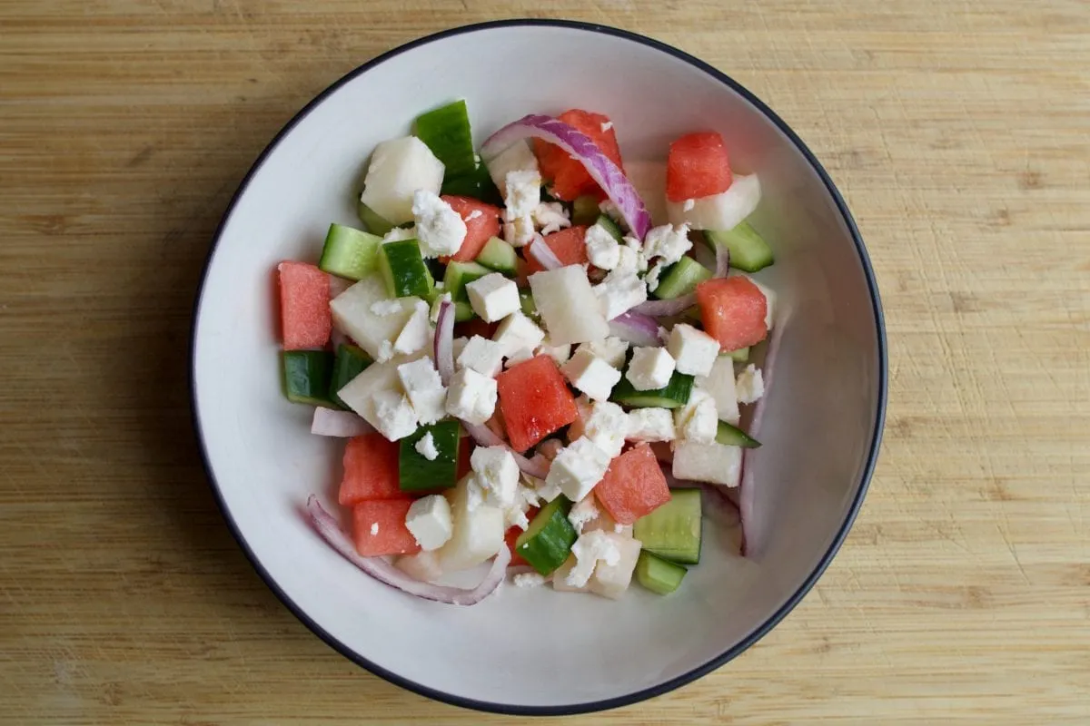 Refreshing Summer Salad: Watermelon, Jicama, and Cucumber Delight