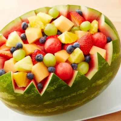 Refreshing Watermelon Basket: The Ultimate Fruit Salad Creation