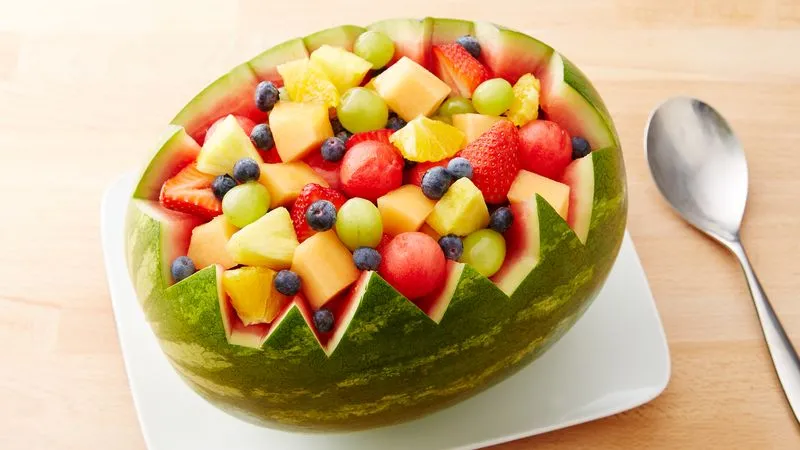 Refreshing Watermelon Basket: The Ultimate Fruit Salad Creation