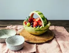 Refreshing Watermelon Basket: The Ultimate Fruit Salad Creation