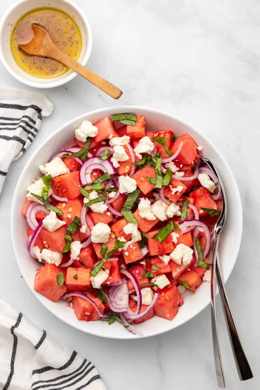 Refreshing Watermelon and Goat Cheese Salad Recipe