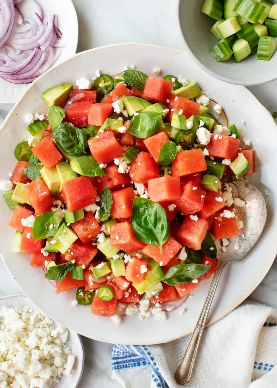 Refreshing Weight Watchers Friendly Watermelon Fruit Salad Recipe