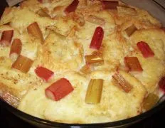 Rhubarb Bread Pudding