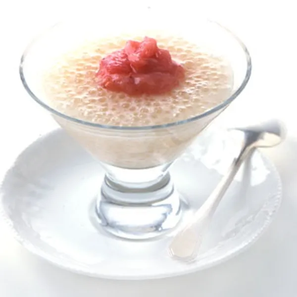 Rhubarb Tapioca Pudding