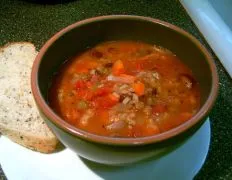 Rice And Lentil Soup Or Stew