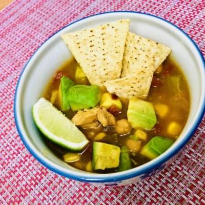 Rice Cooker Chicken Tortilla Soup