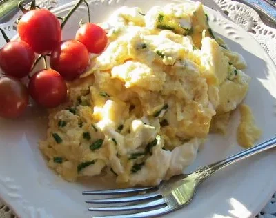 Rich Cream Cheese Scrambled Eggs