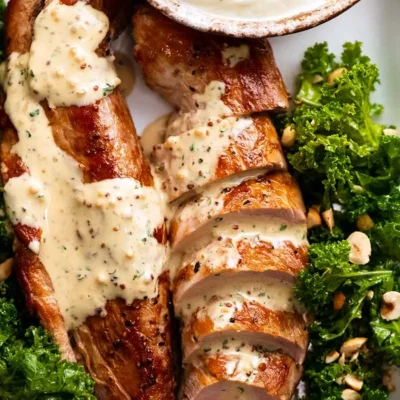 Roast Pork Loin With Creamy Dijon Sauce