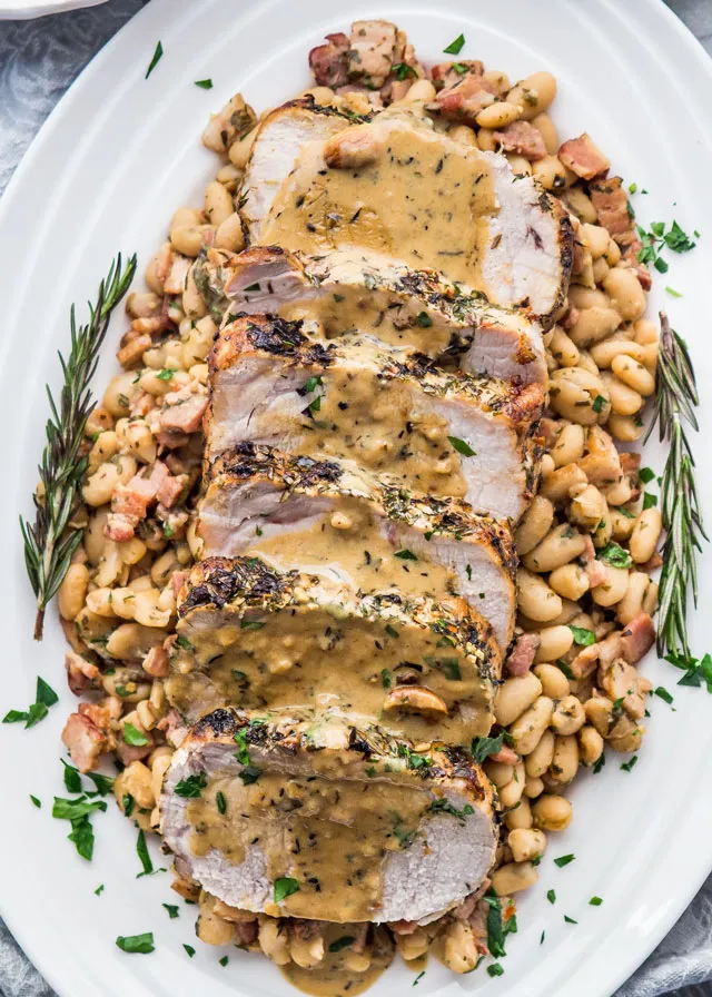 Roast Pork Loin With Garlic, Rosemary