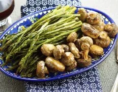 Roasted Asparagus With Mushrooms