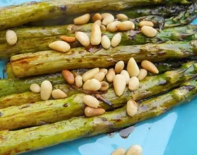 Roasted Asparagus With Pine Nuts