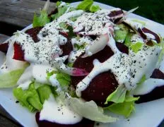 Roasted Beet Salad With Horseradish