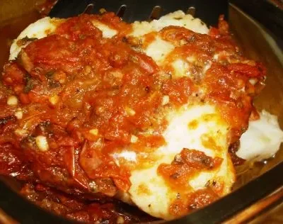 Roasted Cod And Tomatoes With Basil And White