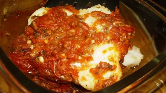 Roasted Cod And Tomatoes With Basil And White