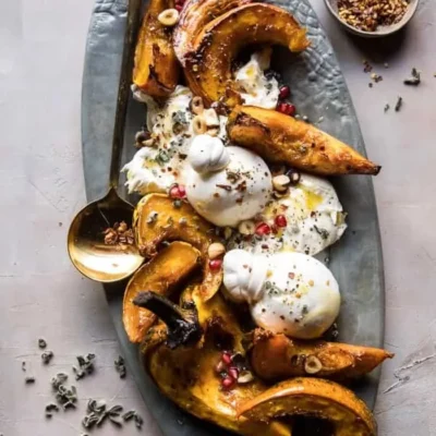 Roasted Delicata Squash With Burrata