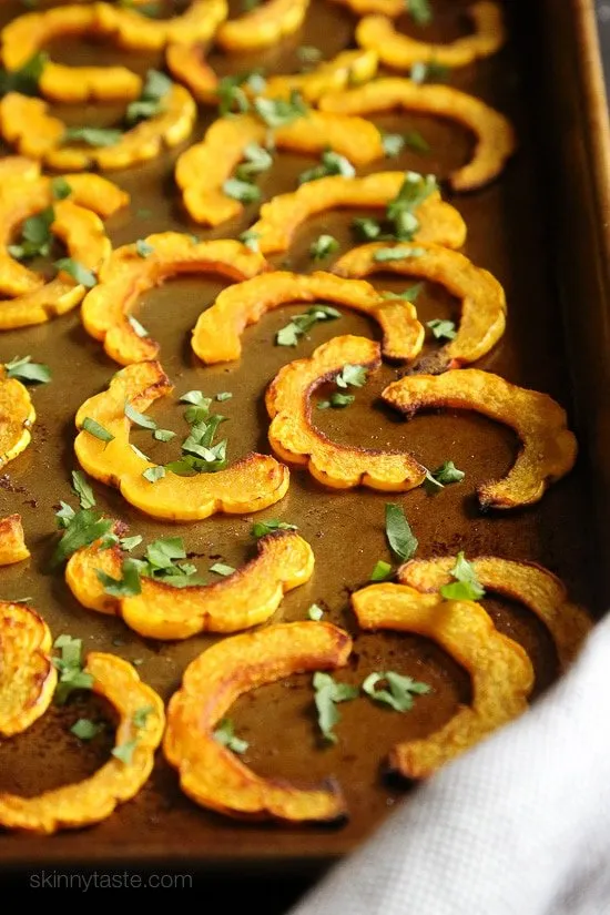 Roasted Delicata Squash With Turmeric