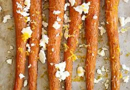 Roasted Heirloom Carrots With Feta, Truffle And Lemon Zest