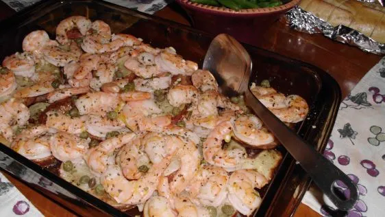 Roasted Jumbo Shrimp With Potatoes, Lemon