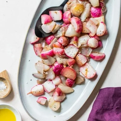 Roasted Radishes With Onions