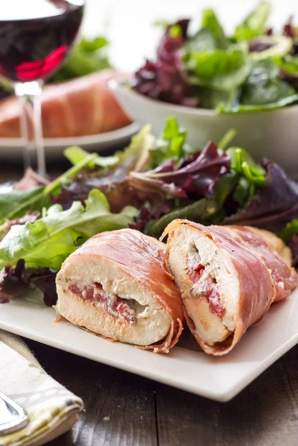 Roasted Red Pepper And Prosciutto Stuffed Chicken Breast