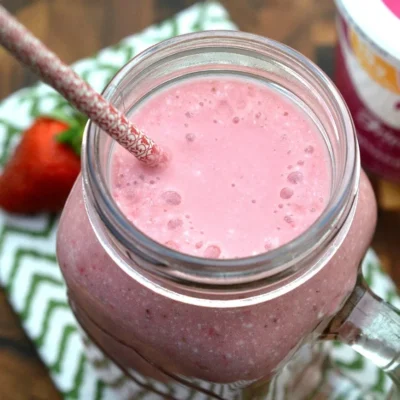 Roasted Strawberry Protein Smoothie