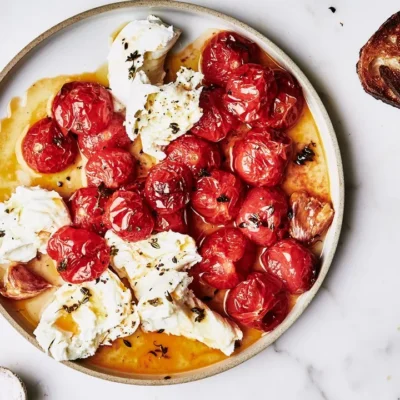 Roasted Tomato And Mozzarella Salad With