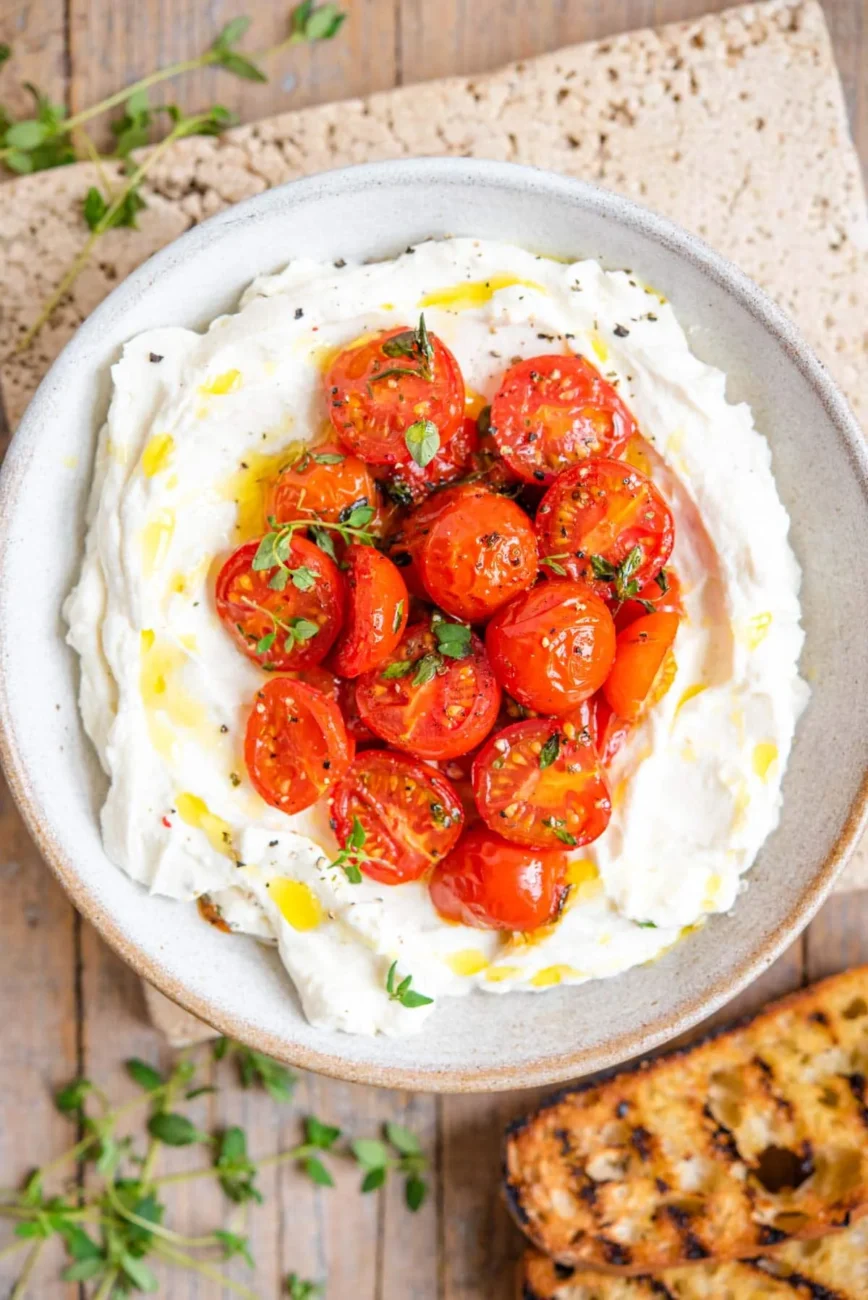 Roasted Tomato and Creamy Whipped Ricotta Toast Recipe