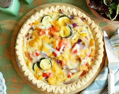 Roasted Vegetable And Gruyere Quiche