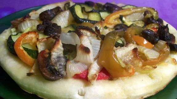 Roasted Veggie Pizza With Pesto Sauce