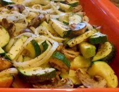 Roasted Zucchini, Mushrooms, And