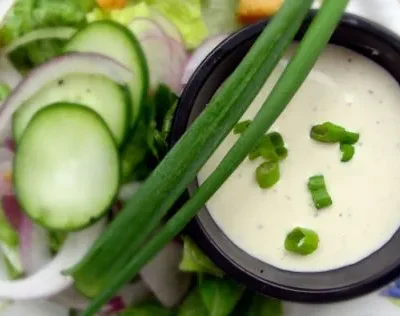 Romaine Salad With A Creamy Dill Dressing