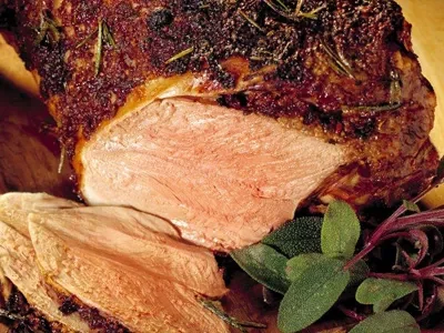 Rosemary Mustard Roast Leg Of Lamb