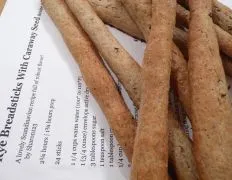 Rye Breadsticks With Caraway Seed