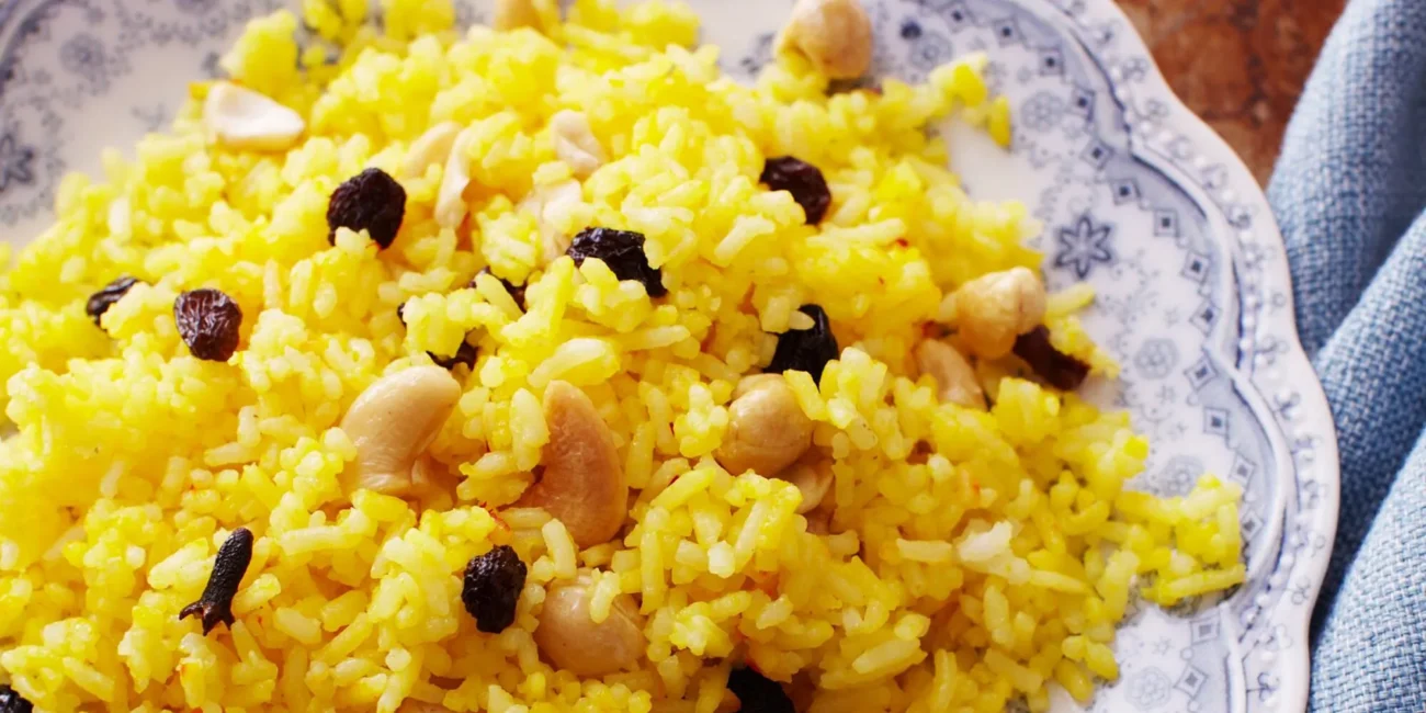 Saffron Rice With Cashews