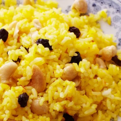 Saffron Rice With Cashews