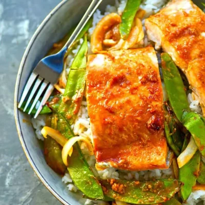 Salmon And Snow Pea Stir Fry